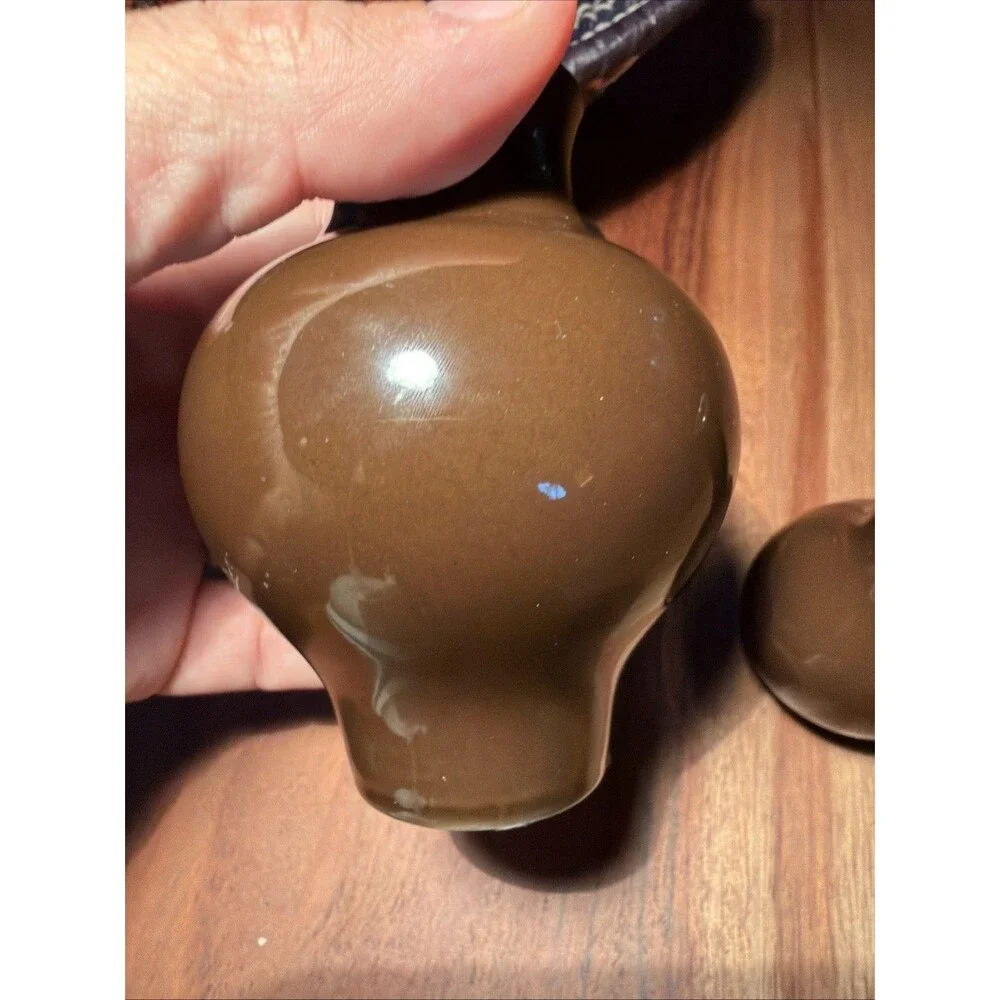 Pair Of Williamsburg Global Views Bud Vases - “Peppercorn” Glaze  4” Mini